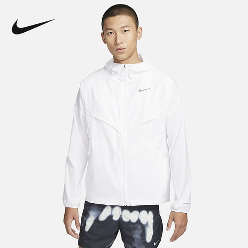 NIKE耐克男子秋新款跑步训练反光透气连帽运动夹克外套FB7541-