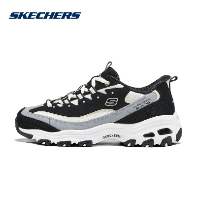 Skechers斯凯奇女鞋闪穿系列复古老爹鞋休闲运动鞋150537-BKNT