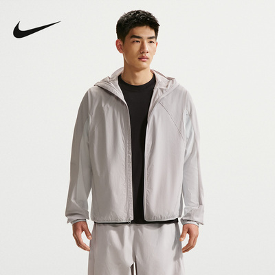 NIKE耐克夏男子Dri-FIT户外休闲跑步运动连帽夹克外套 IF0904-097