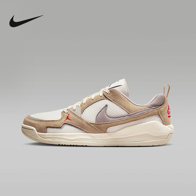 耐克男鞋Jordan CMFT低帮复古板鞋轻便透气舒适米白运动鞋HJ6777