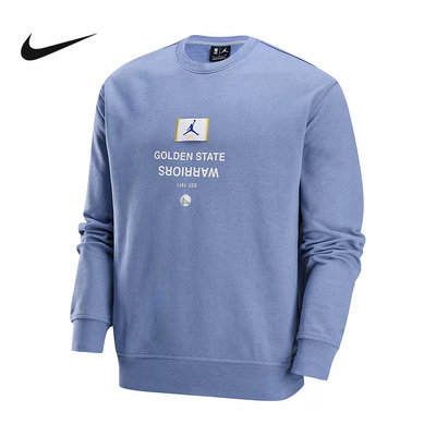 Jordan耐克金州勇士队NBA男子薄绒运动衫冬季长袖上衣FV8348-493