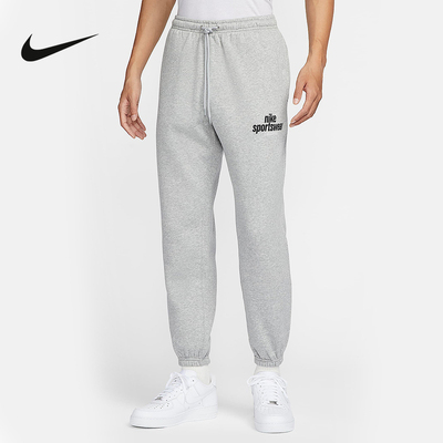 Nike耐克男裤2025春加绒保暖防风运动收口束脚长裤灰色HJ2187-063