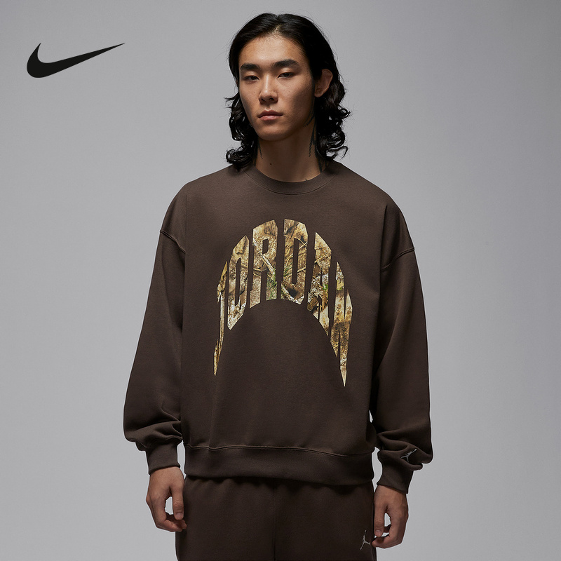Nike耐克卫衣男冬季Jordan印花宽松长袖上衣圆领套头衫IM6305-237