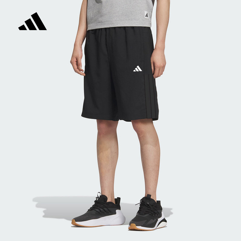 adidas阿迪达斯2025夏季男梭织速干凉爽运动休闲短裤五分裤KC2