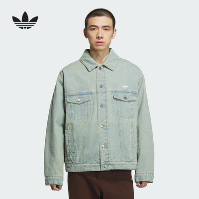 adidas阿迪达斯中性保暖复古街头风牛仔运动短棉服 KC2624