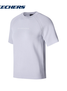 斯凯奇运动秋女短袖针织衫 P324W010-02N4