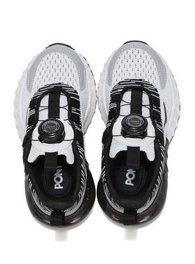 PONY男女童年秋新款经典跑步鞋黑灰色休闲运动鞋241K1RN07BK