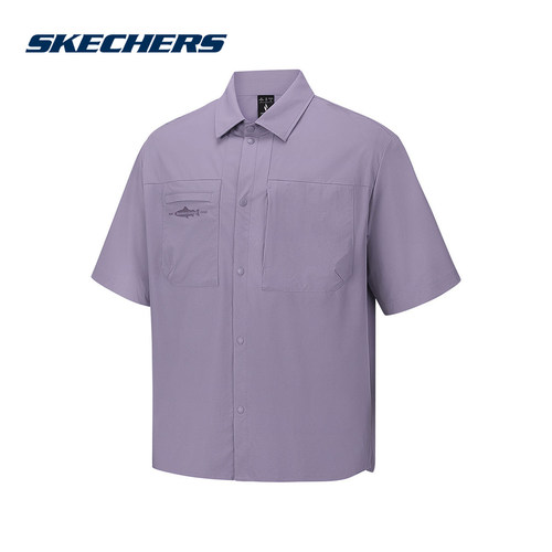 Skechers斯凯奇2026夏新款男士休闲运动时尚潮流百搭衬衫P226M130