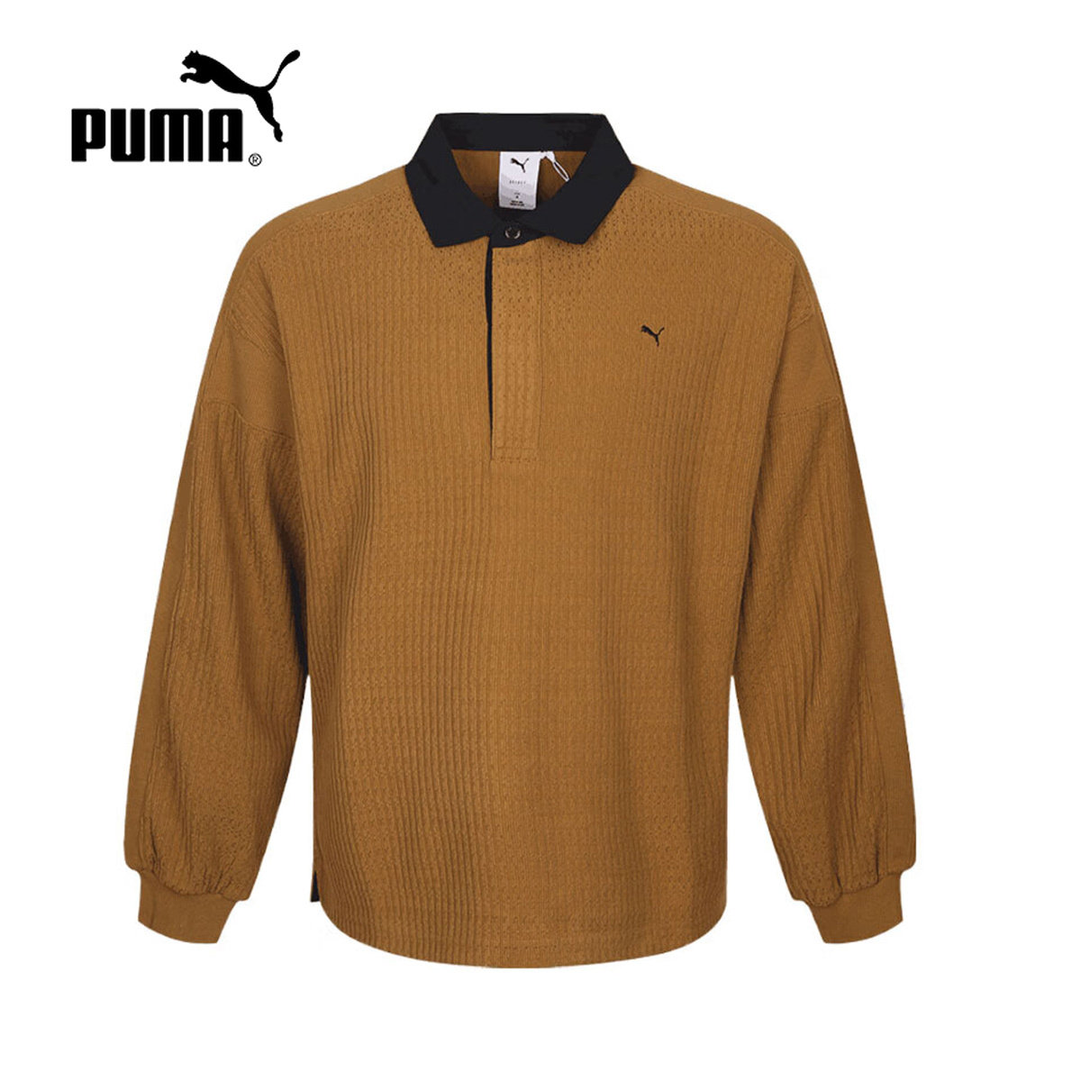 PUMA彪马2026冬新品男女款休闲运动卫衣翻领长袖POLO衫 638038-69