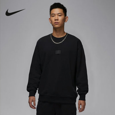 耐克男女Jordan卫衣薄绒保暖宽松休闲圆领针织套头衫 FV7260-010