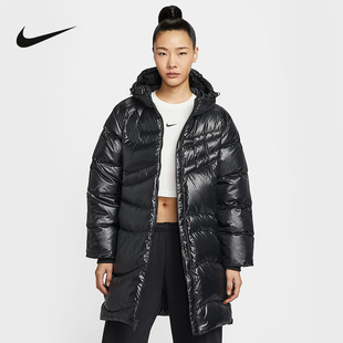 Nike耐克长款羽绒服暖钩系列女子保暖大衣拒水夹克外套HV2752-010