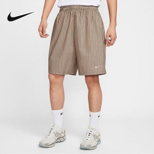 NIKE耐克男裤2025夏新款休闲条纹针织透气五分运动短裤IF0378-247