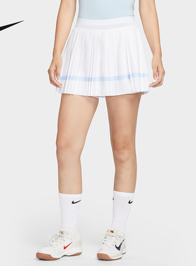 耐克ACE DRI-FIT 女短裙速干褶裥网球半身裙郑钦文同款IO0484-100