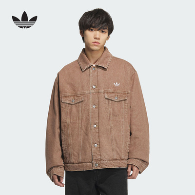 adidas阿迪达斯男女中性刺绣复古牛仔运动夹克外套 KB5447