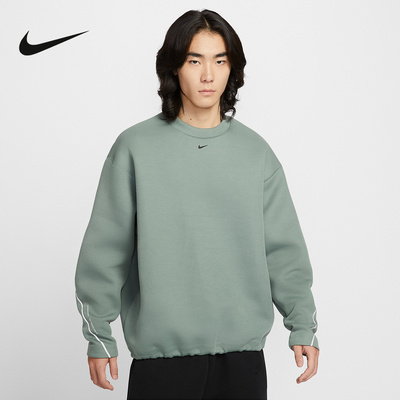 NIKE耐克男子透气宽松上衣25冬新款针织圆领卫衣套头衫HV6538-364