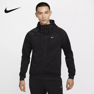 Nike耐克外套男秋季防风加绒运动休闲连帽梭织夹克FZ1108-010
