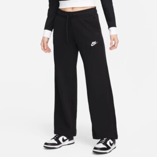 長褲 秋加絨闊腿褲 新款 黑色FB2728 010 女子百搭直筒褲 Nike耐克春季