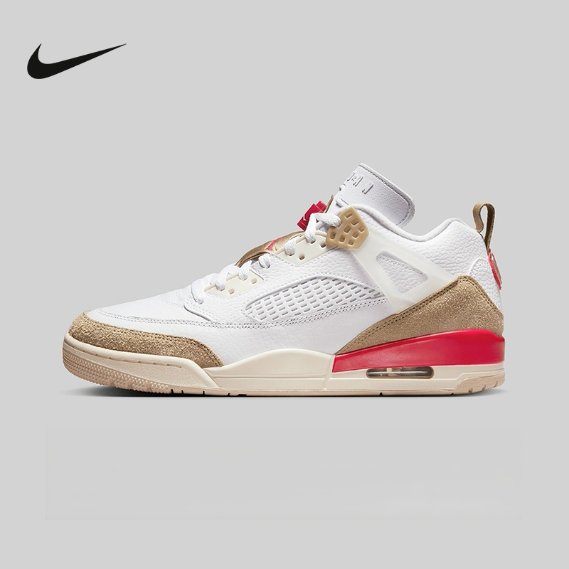 Nike耐克男鞋Spizike爆裂纹简版AJ4白红复古中帮篮球鞋FQ1759-105