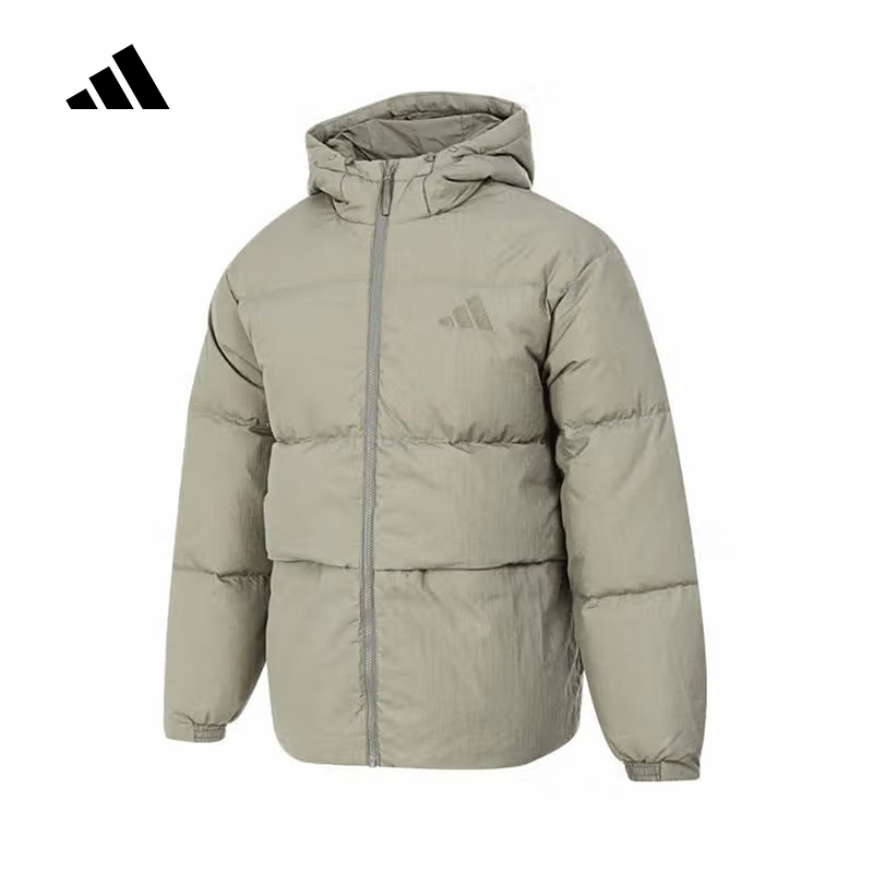 adidas阿迪达斯冬新款男女面包羽绒保暖羽绒服连帽外套JM4625