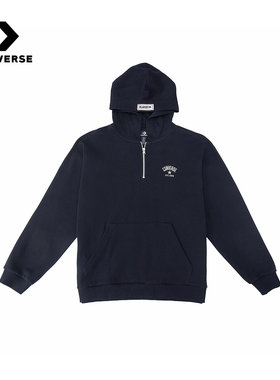 Converse匡威男女卫衣2026春新品半拉链连帽休闲套头衫UCJ405-BI5