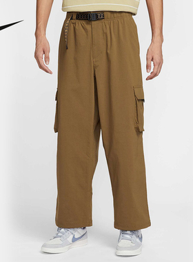 耐克SB男裤春秋梭织透气宽松直筒运动长裤多口袋工装裤FV7348-235