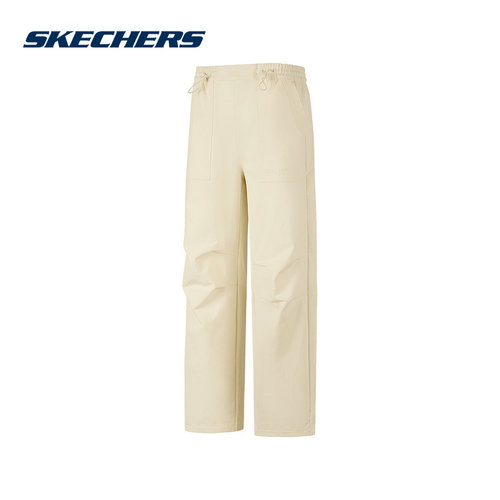 Skechers斯凯奇2026春女子休闲长裤宽松直筒运动裤 P126W054/01B4
