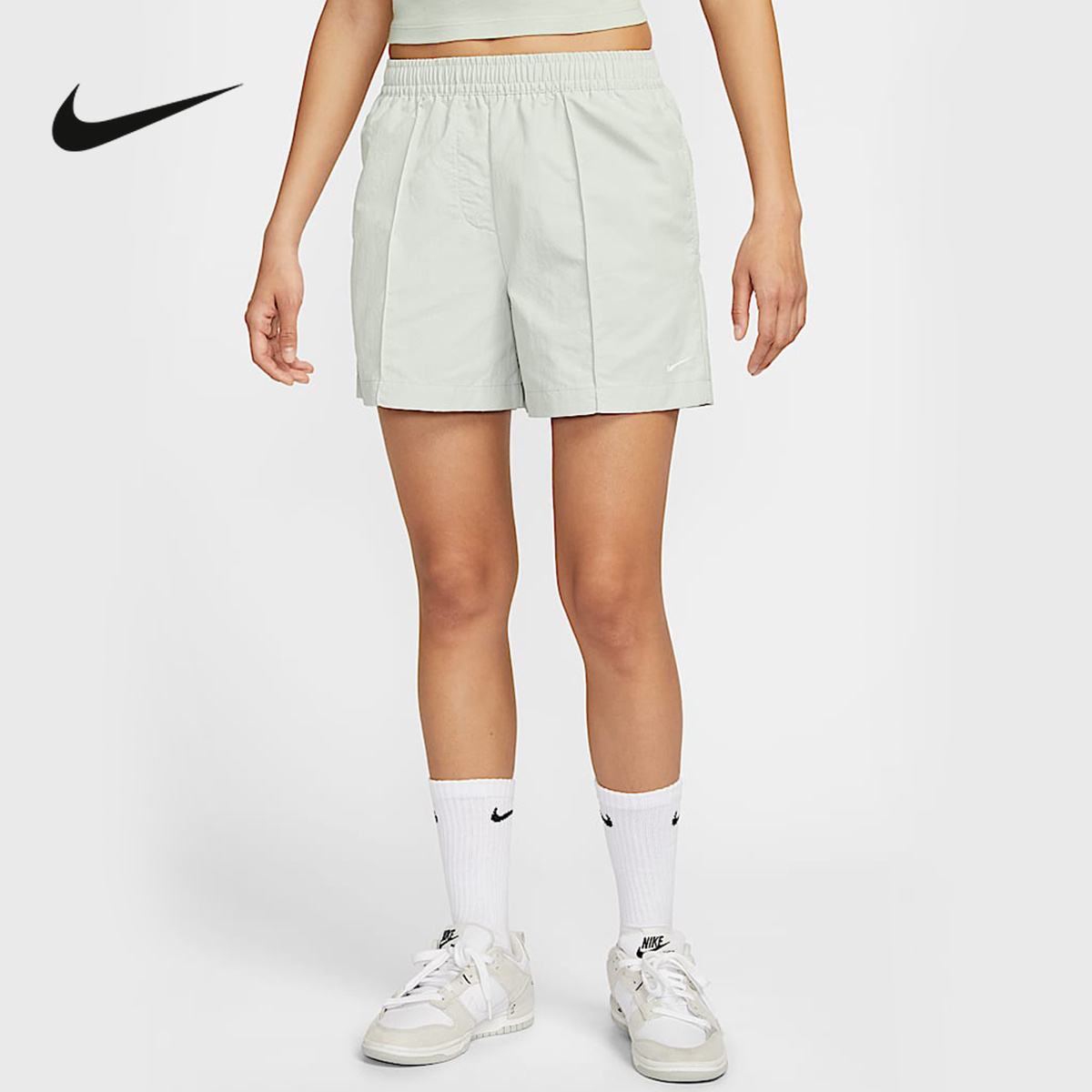 NIKE耐克短裤女轻便Everything中腰夏季新款梭织运动裤FV6623-034