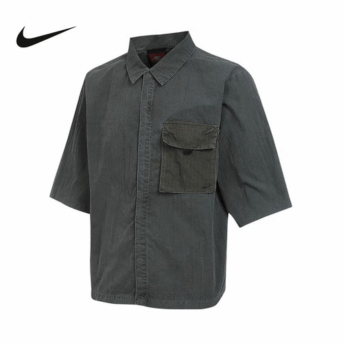 NIKE耐克男25年夏新款短袖衬衫休闲运动时尚复古宽松HJ2955-355