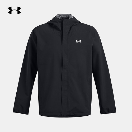 安德玛 UA Stormproof 男子跑步训练防风运动连帽夹克1376066-