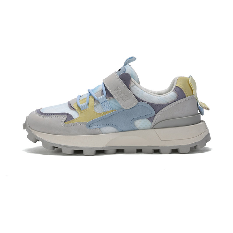 PONY波尼慢跑鞋男女童春新款轻便透气运动跑步鞋241K1SO15BL