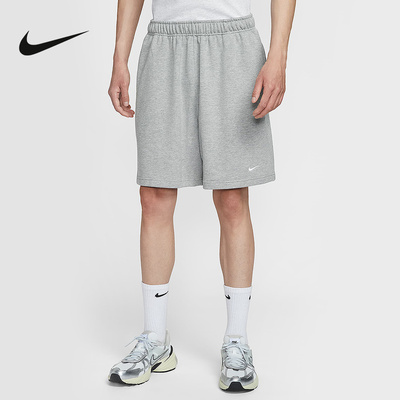 Nike耐克男子短裤夏新款宽松透气刺绣运动裤灰色五分裤IM3397-