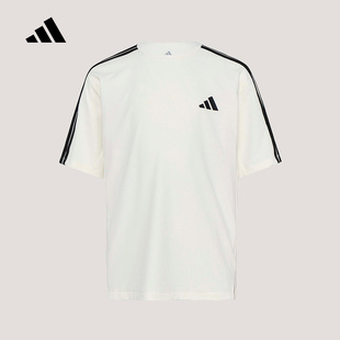 adidas阿迪达斯舒爽速干运动休闲短袖T恤2026夏男小童上衣 KY8371
