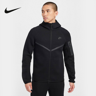 NIKE耐克连帽外套男装秋新款运动服黑色跑步针织夹克HV0950-010