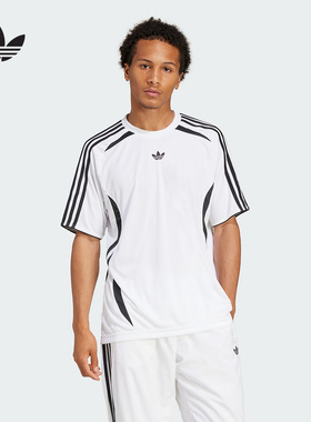 adidas阿迪达斯2025夏男运动宽松透气圆领短袖T恤 JP1113