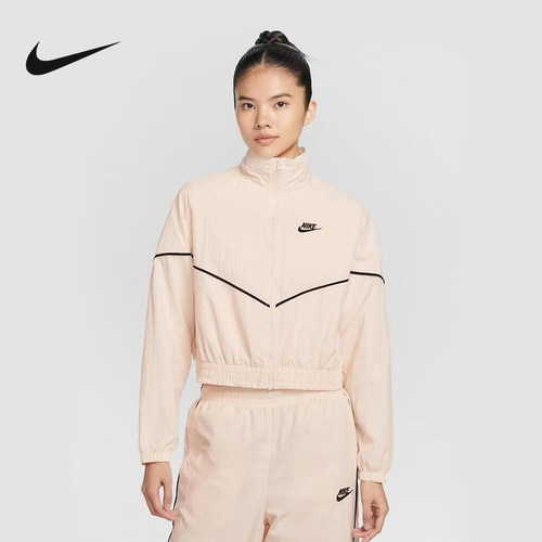 NIKE耐克女子夹克2026春新款V线条轻盈塔夫绸梭织外套IM8028-011
