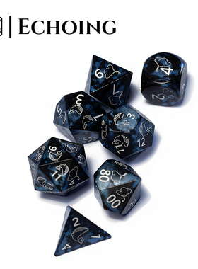 吟游之歌跑团鸣响系列海洋骰子套装coc龙与地下城dnd阳极氧化铝