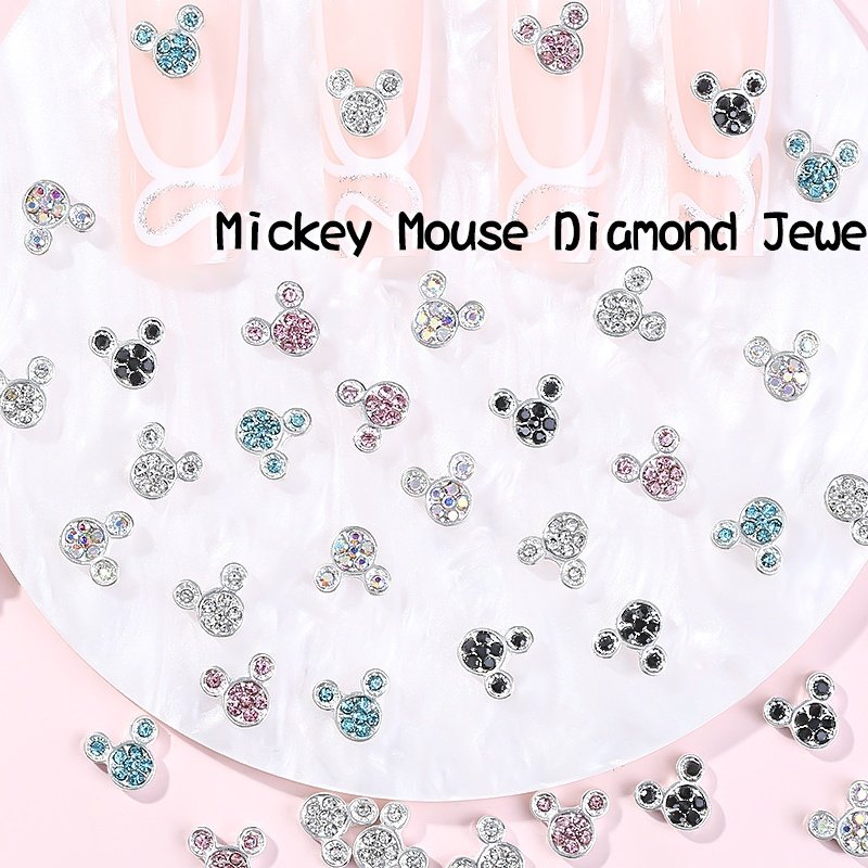 2025时尚美甲DIY闪钻米奇老鼠图案金银立体装饰亚马逊热卖,彩妆/香水/美妆工具,指甲装饰,淘宝优惠券,粉丝福利购,淘宝优惠卷