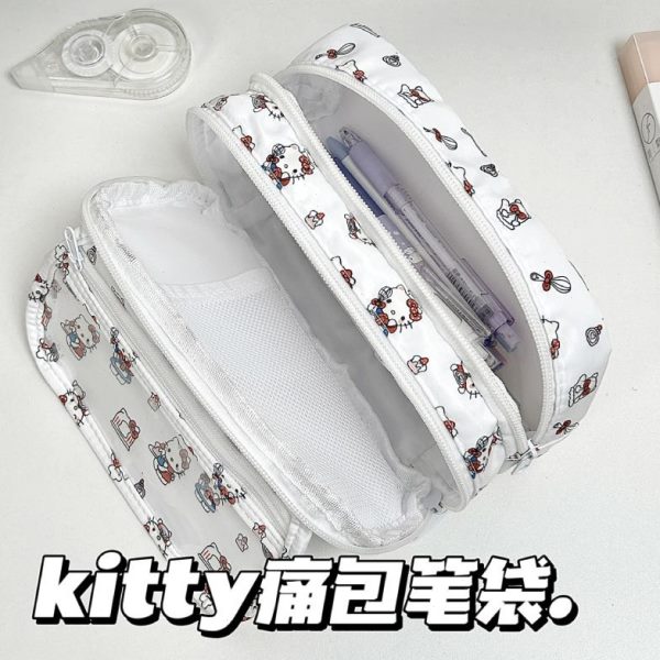 ins风三小众高耐脏颜值痛包学生笔袋猫KT大容量文具盒凯蒂猫丽鸥
