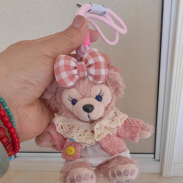 莉妹汽车挂饰毛绒送包包挂件公仔娃娃玩偶礼物达菲熊女生钥匙扣雪