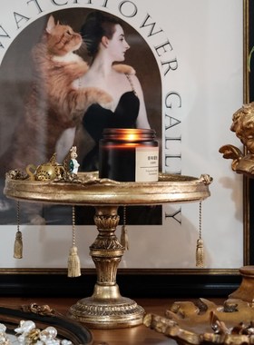 都多爱家vintage复s古桌面天使摆件欧式中古托盘收纳装饰轻奢摆饰