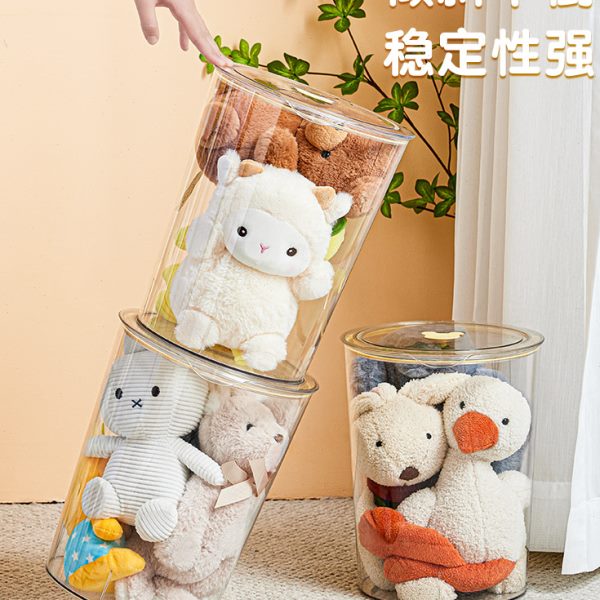 玩偶桶公仔收纳儿童玩具收纳筐收纳毛绒娃娃神器防水防尘收纳篮筒