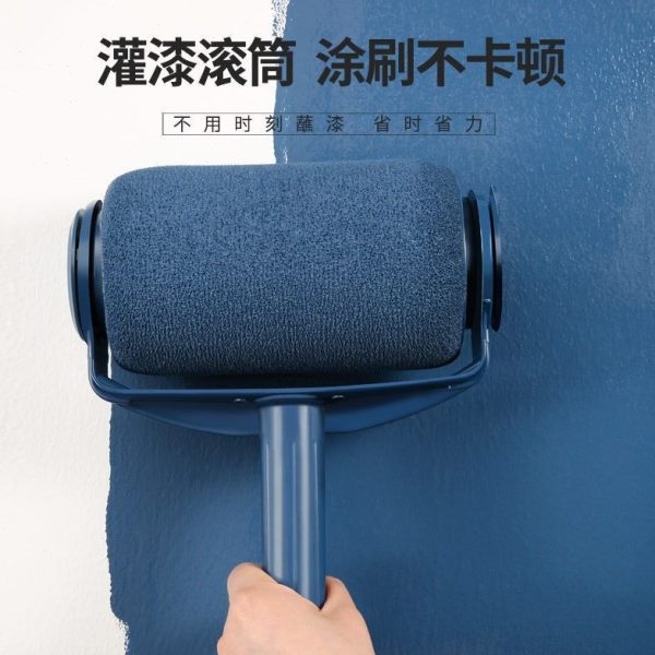 伸缩杆神器刷子刷乳胶漆漆自墙子滚刷滚筒刷涂料油漆刷德国进口吸