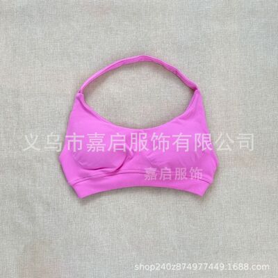 DFYNE挂脖文胸 跨境热销 高弹全消光锦纶带胸垫 无缝运动内衣