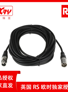 欧时电子RS PRO XLR卡侬线10米 742-4517 3针XLR母座转 AV音频线