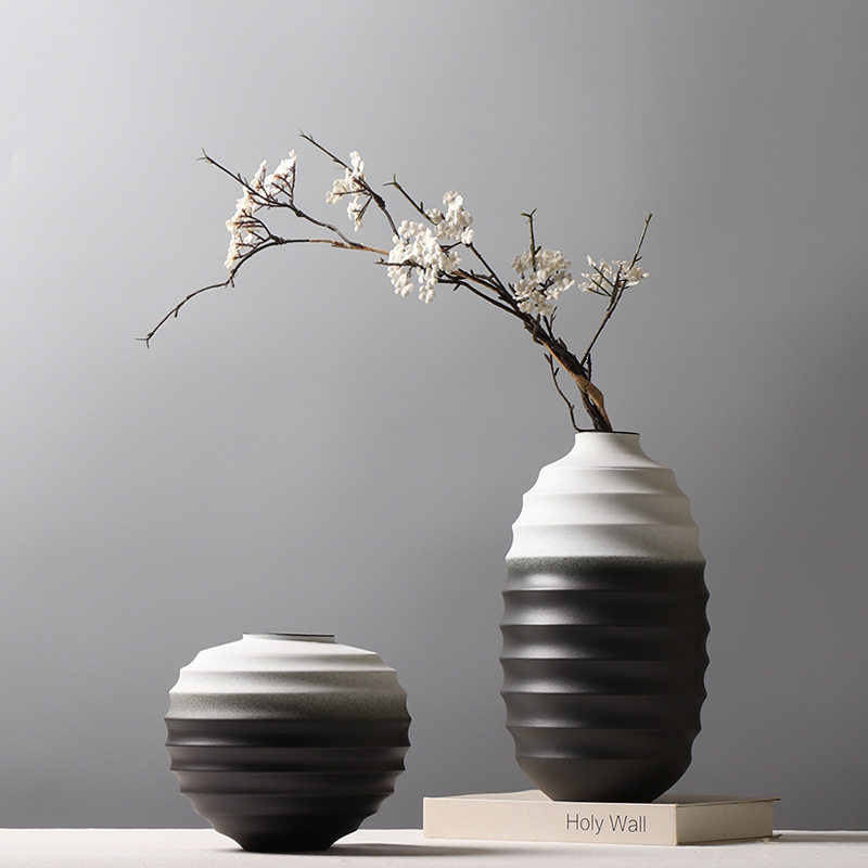 现代简约堆叠陶瓷花瓶磨砂拼色插花装饰品样板房客厅桌面创意摆件,电子元器件市场,电线扎带/束线带,淘宝优惠券,粉丝福利购,淘宝优惠卷