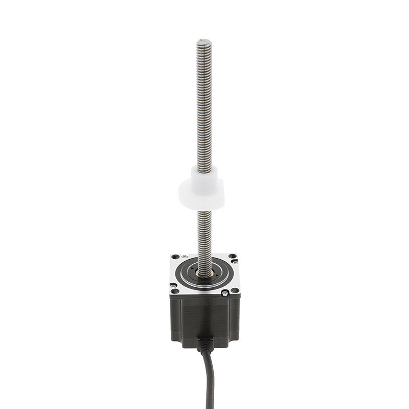 57直线丝杆步进电机 Tr11X4 导程4 NEMA23 57丝杆电机丝杆长200