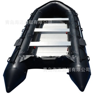6米充气皮划艇 铝合金地板钓鱼船 橡胶皮筏子 加厚耐磨PVC海钓船