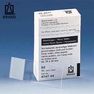 BRAND/普兰德显微镜载玻片厚度1mm白色/透明光学玻璃
