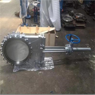 DN250 伞齿轮刀型闸阀 手动渣浆刀闸阀 10P PZ573X