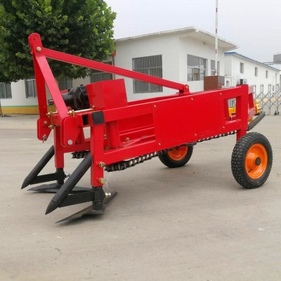 广东地区链条夹持花生收获机侧向铺放拔花生机器链条式起花生